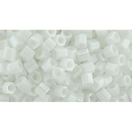 ToHo Hexagon 8/0 (102) 10 gram Opaque Lustered White 121