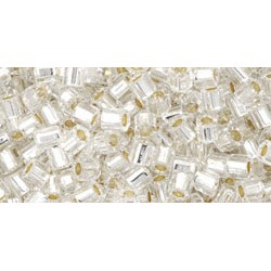 ToHo Hexagon 8/0 (103) 10 gram Silver-Lined Crystal 21