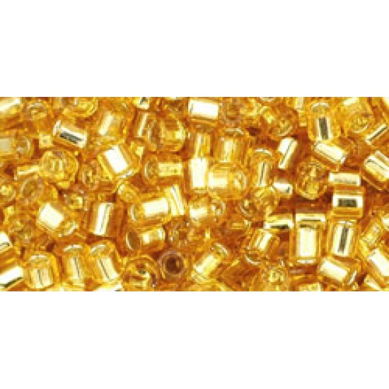 ToHo Hexagon 8/0 (111) 10 gram Silver-Lined Gold Topaz 22B