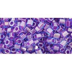 ToHo Hexagon 8/0 (121) 10 gram Inside Color Aqua Purple Lined 252