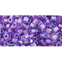 ToHo Hexagon 8/0 (121) 10 gram Inside Color Aqua Purple Lined 252