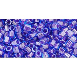 ToHo Hexagon 8/0 (122) 10 gram Dark Aqua Violet Lined 361