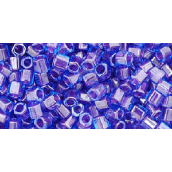 ToHo Hexagon 8/0 (122) 10 gram Dark Aqua Violet Lined 361
