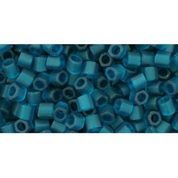 ToHo Hexagon 8/0 (127) 10 gram Transparent-Frosted Teal 7BDF