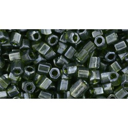 ToHo Hexagon 8/0 (141) 10 gram Transparent Lustered Olivine 119