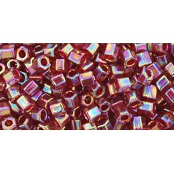 ToHo Hexagon 8/0 (155) 10 gram Transparent Rainbow Ruby 165c