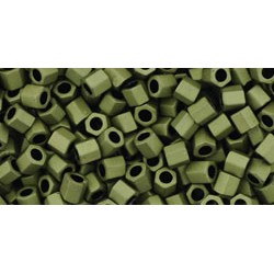 ToHo Hexagon 8/0 (135a) 10 gram Matte Dark Olive 617