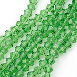 Glas kristal bicone 4mm no 24 appel groen