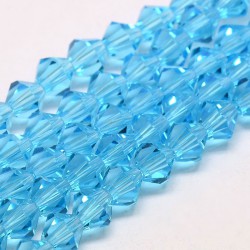 Glas kristal bicone 4mm no 34 hemel blauw