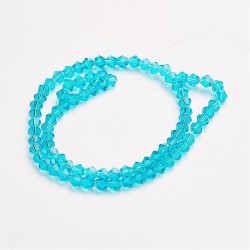 Glas kristal bicone 4mm no 35 blauw turquoise