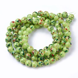 Glaskraal rond Spaylook 6mm (13) snoer chartreuse no 26