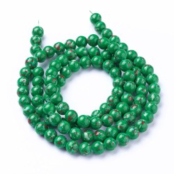 Glaskraal rond Spaylook 8mm (16) snoer groen no 27