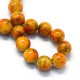Glaskraal rond stonelook 8mm (4) snoer licht oranje no 44