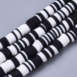 Katsuki kralen 6mm (120) multi zwart/wit