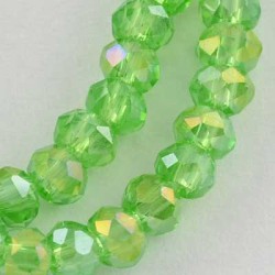 Glas kristal rondelle 3x2mm 8 Chartreuse AB no 10